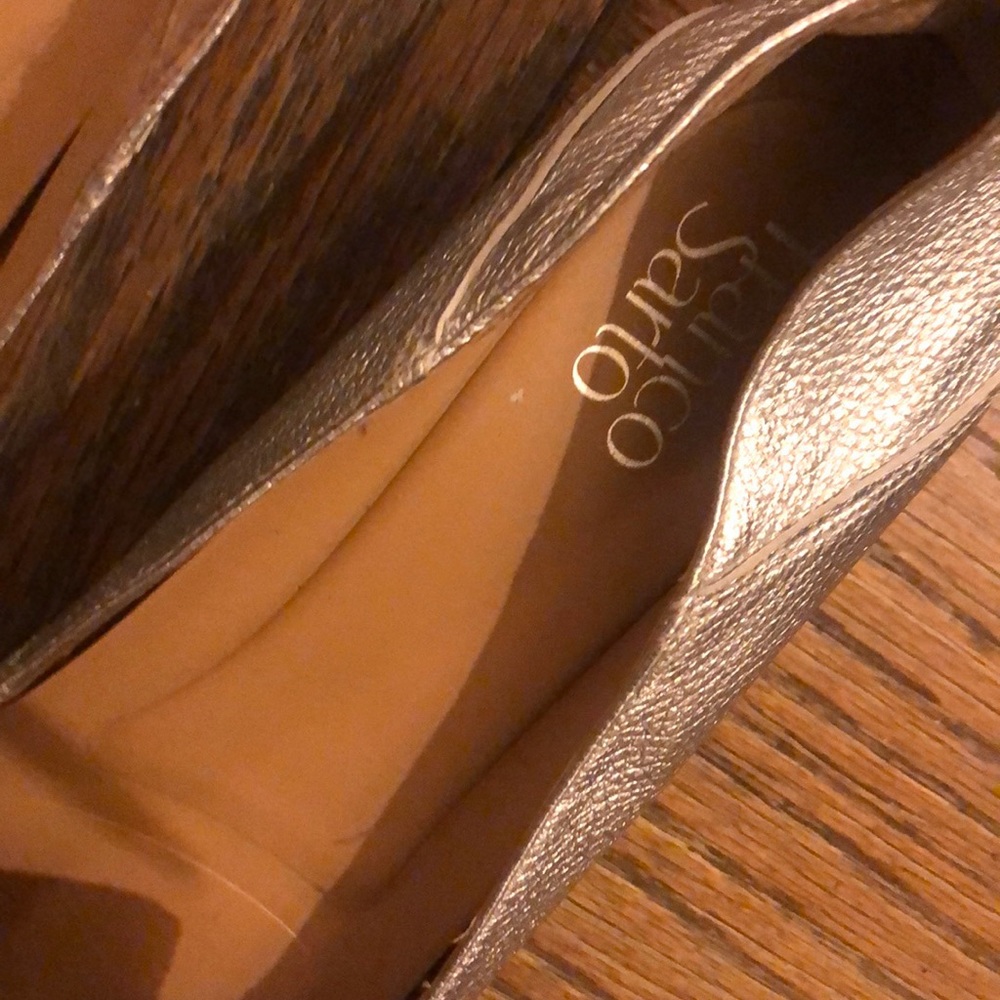 FRANCO SATRO SHOE SLIVER LEATHER FLATS SIZE 10 - Picture 4 of 8